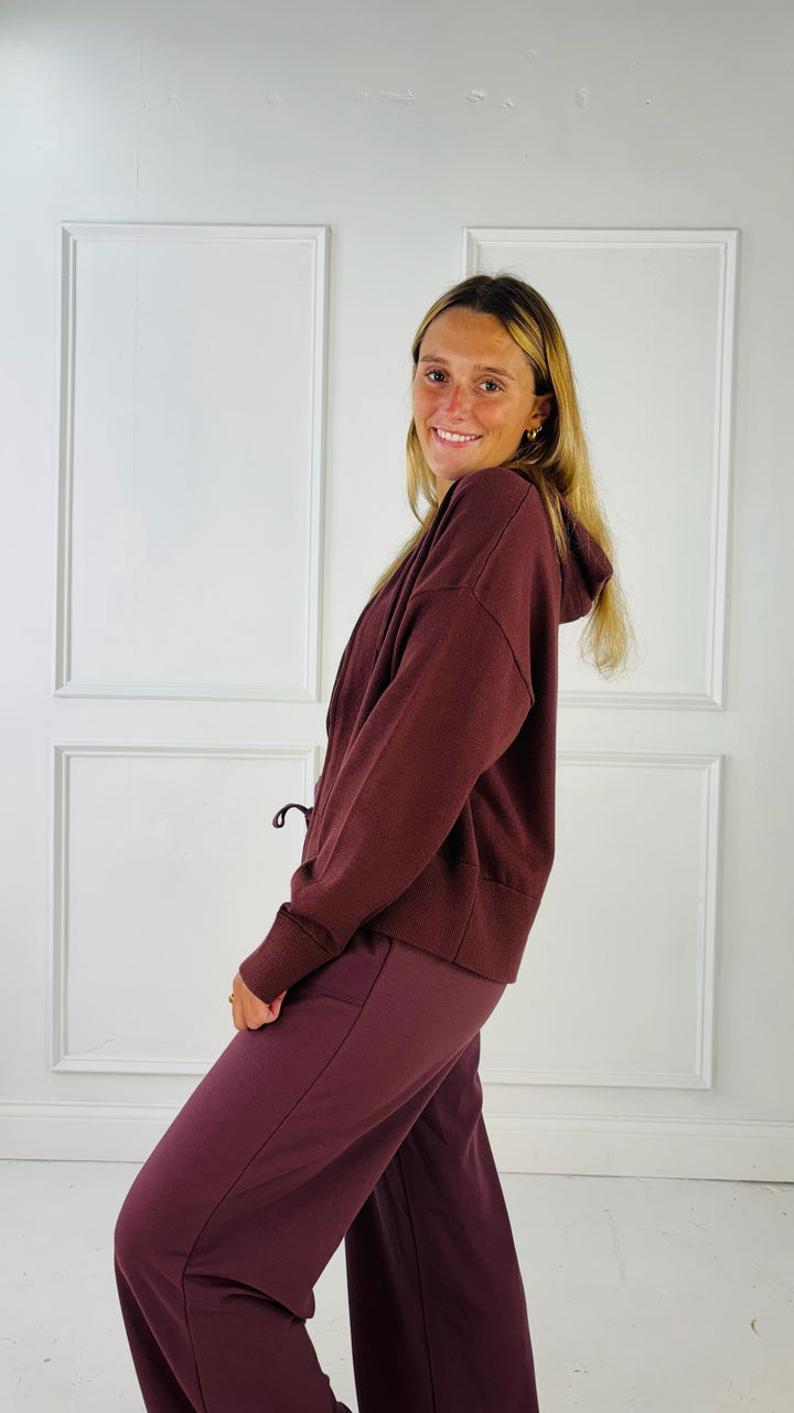 Ultra Comfy Ribbed Knit Hoodie Jacket