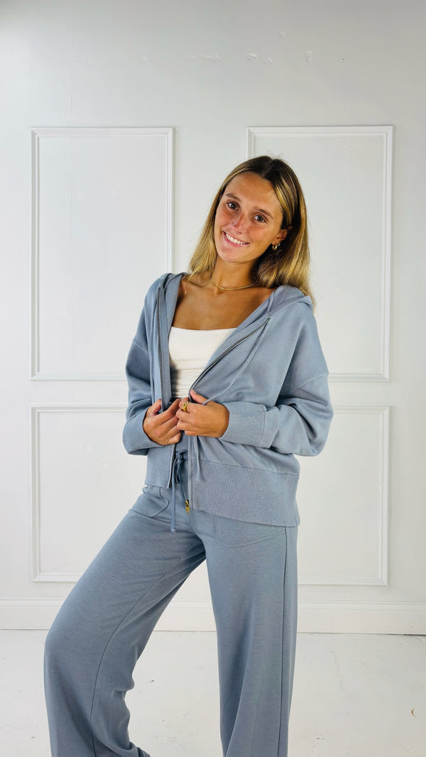 Ultra Comfy Ribbed Knit Hoodie Jacket