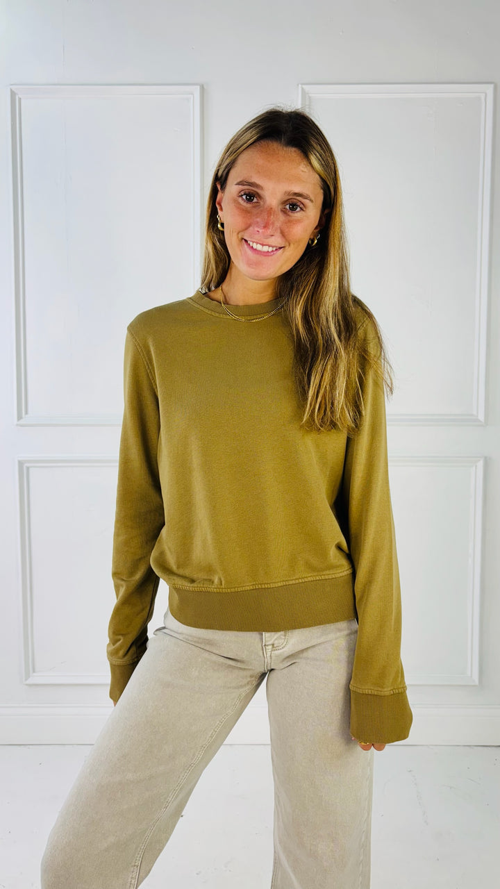 Cotton Fleece Crewneck Sweatshirt