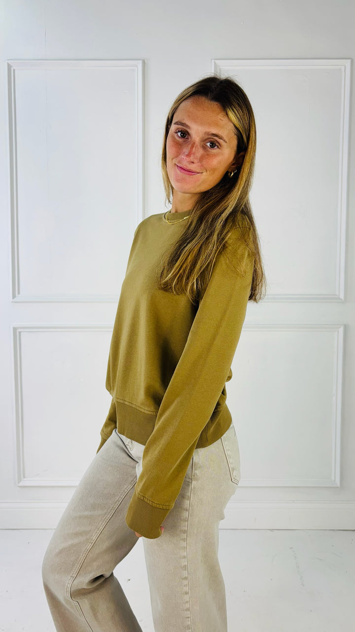 Cotton Fleece Crewneck Sweatshirt