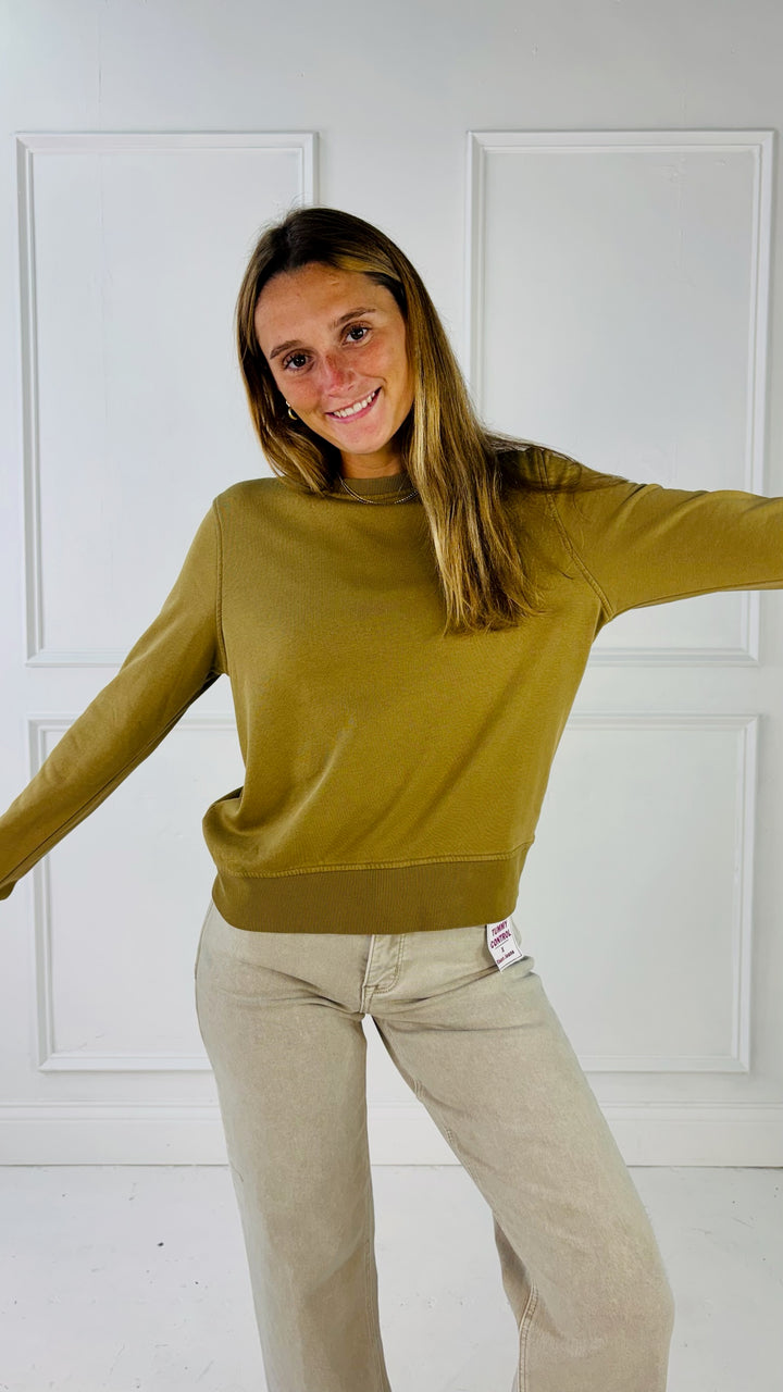 Cotton Fleece Crewneck Sweatshirt