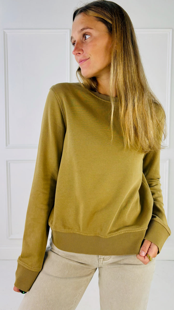 Cotton Fleece Crewneck Sweatshirt