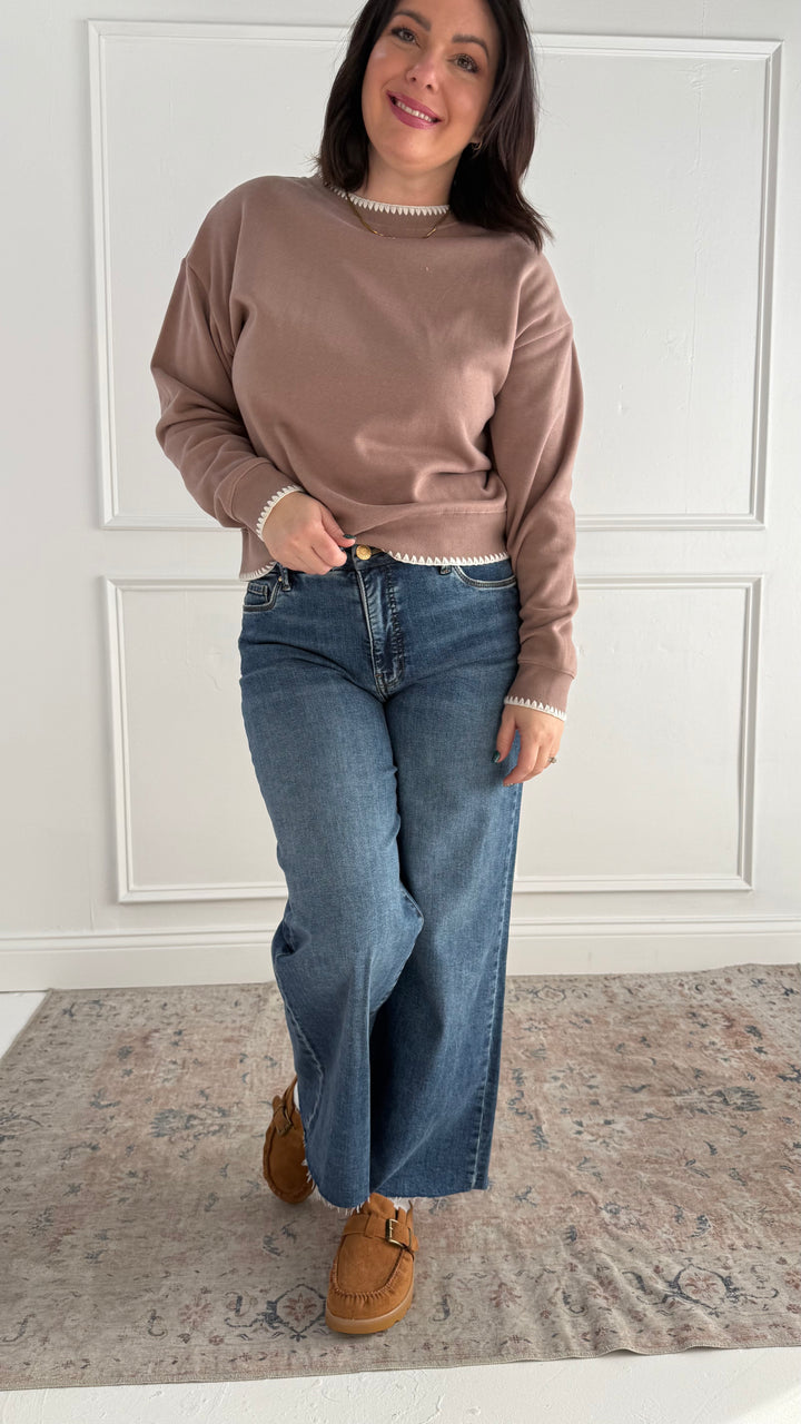 Thread & Supply The Carmine Top Crewneck