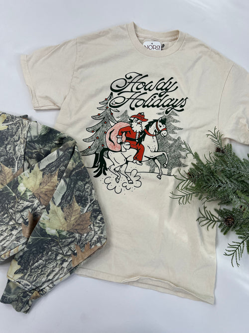 Christmas Howdy Holidays Graphic Tee