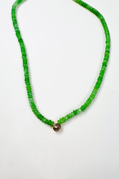 Natural Semi Precious Stone Beaded Charm Necklace