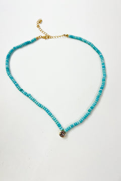 Natural Semi Precious Stone Beaded Charm Necklace