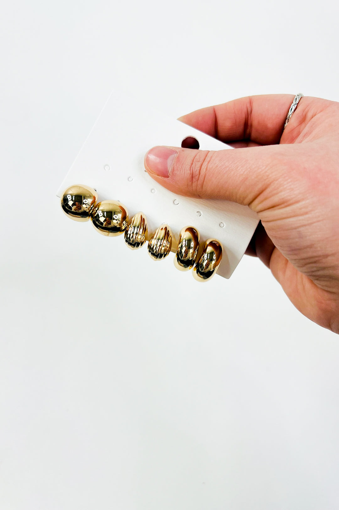 Multi Classic Trio Hoop Stud Earrings