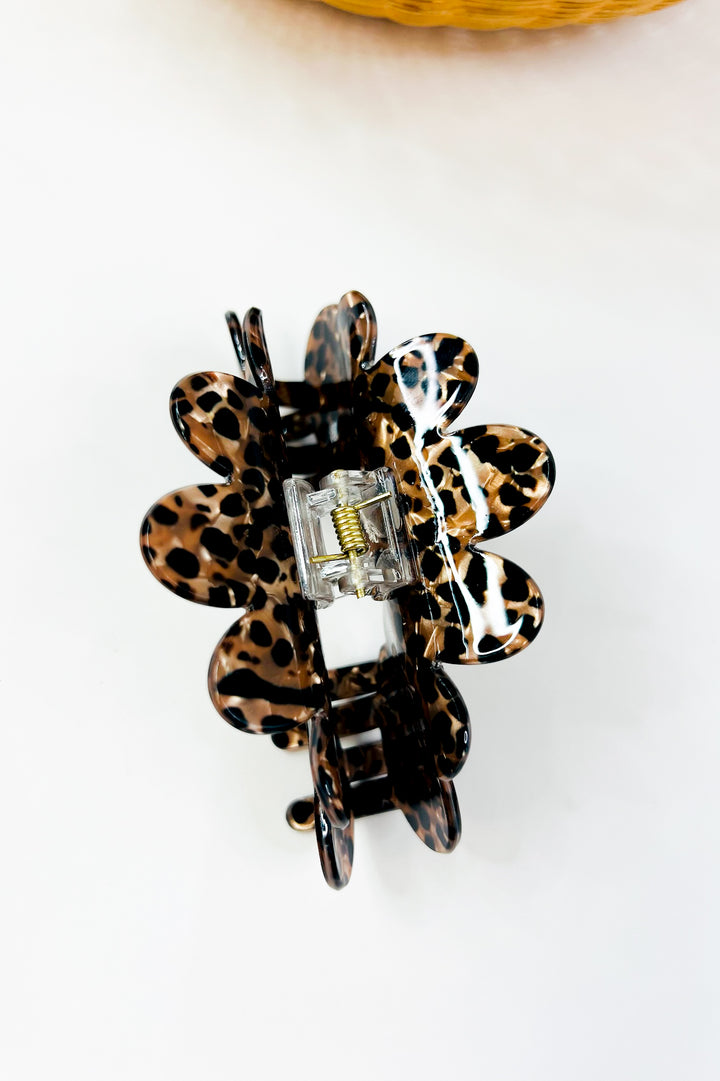Jumbo Leopard Print Hair Claw Clip