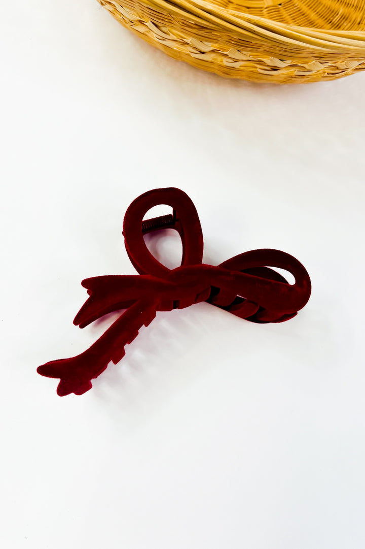 Velvet Bow Hair Clip