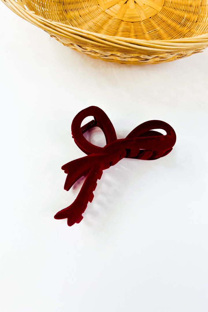 Velvet Bow Hair Clip