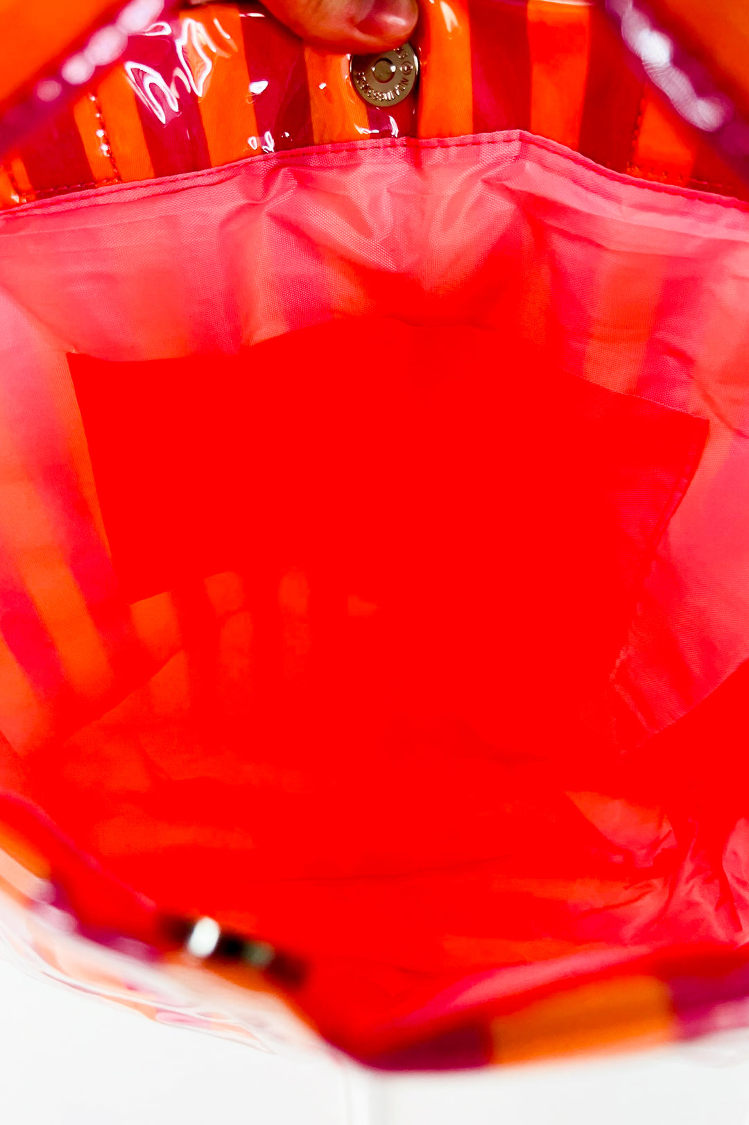 Large Striped Vinyl Tote Bags