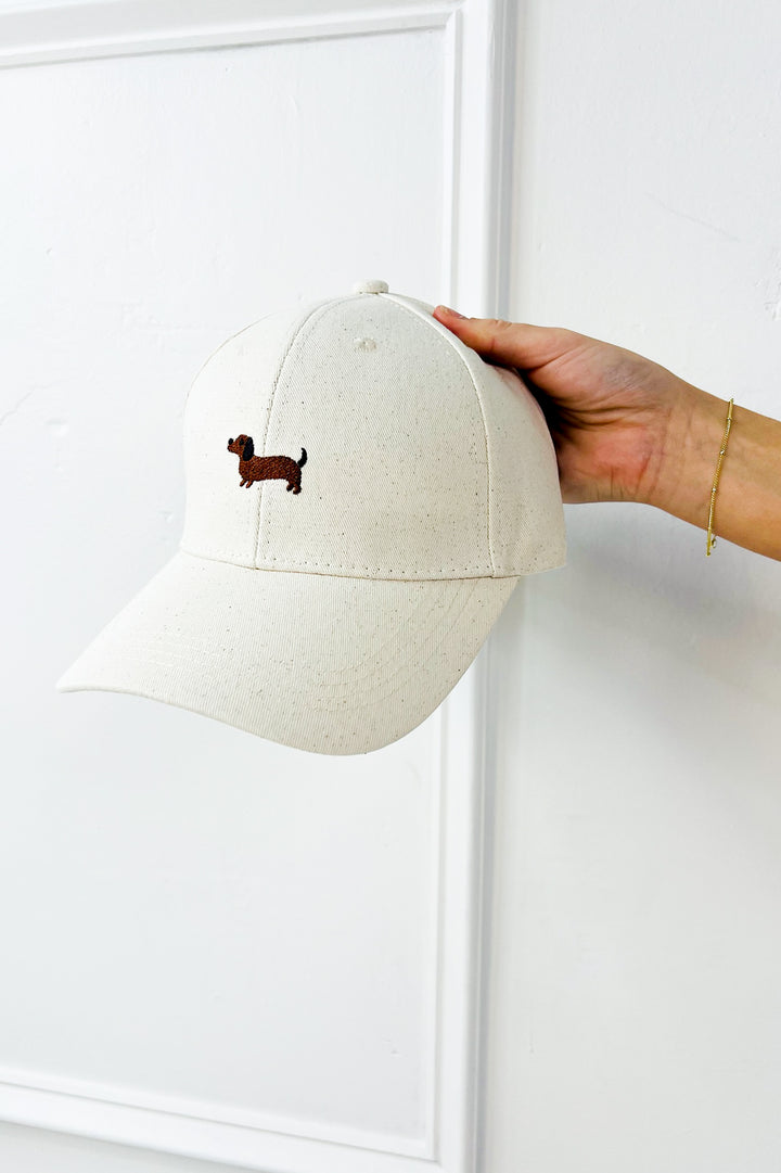 Embroidered Dachshund Adjustable Baseball Cap