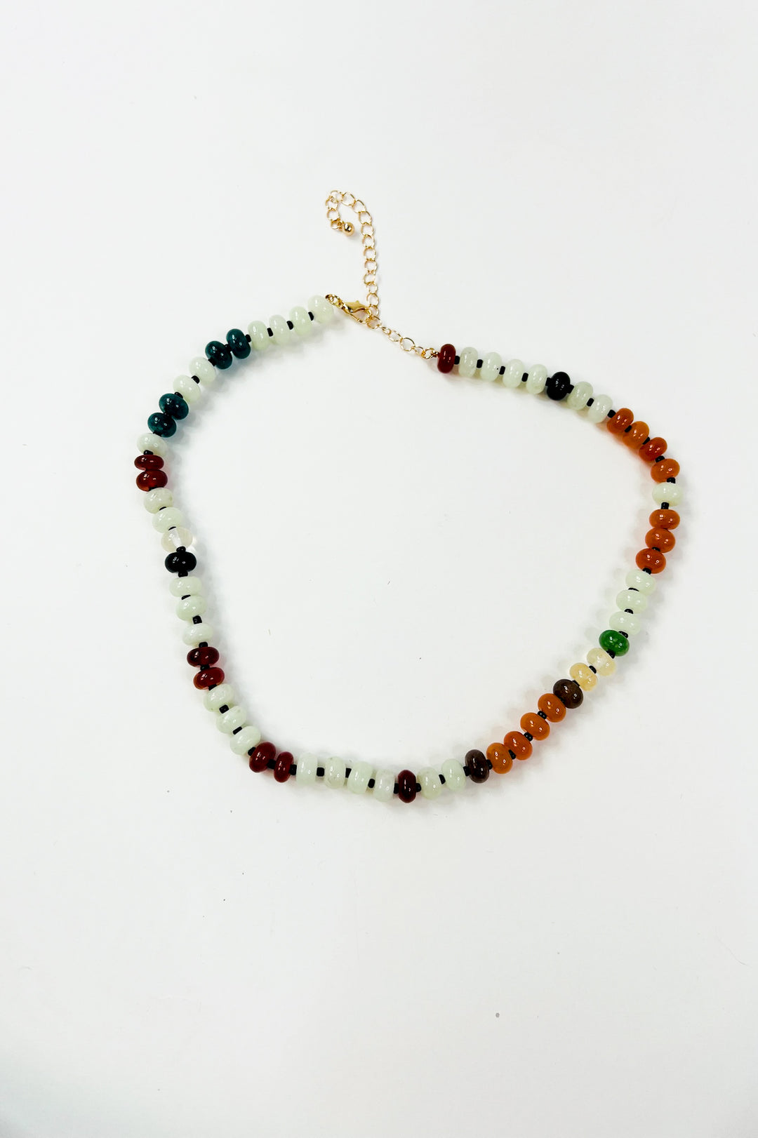 Natural Agate Glass Semi Precious Bead Necklaces