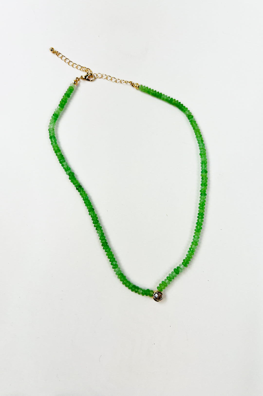 Natural Semi Precious Stone Beaded Charm Necklace