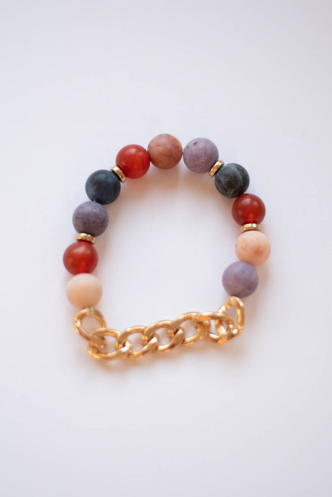 Colorful Chunky Stone Accent Bracelet