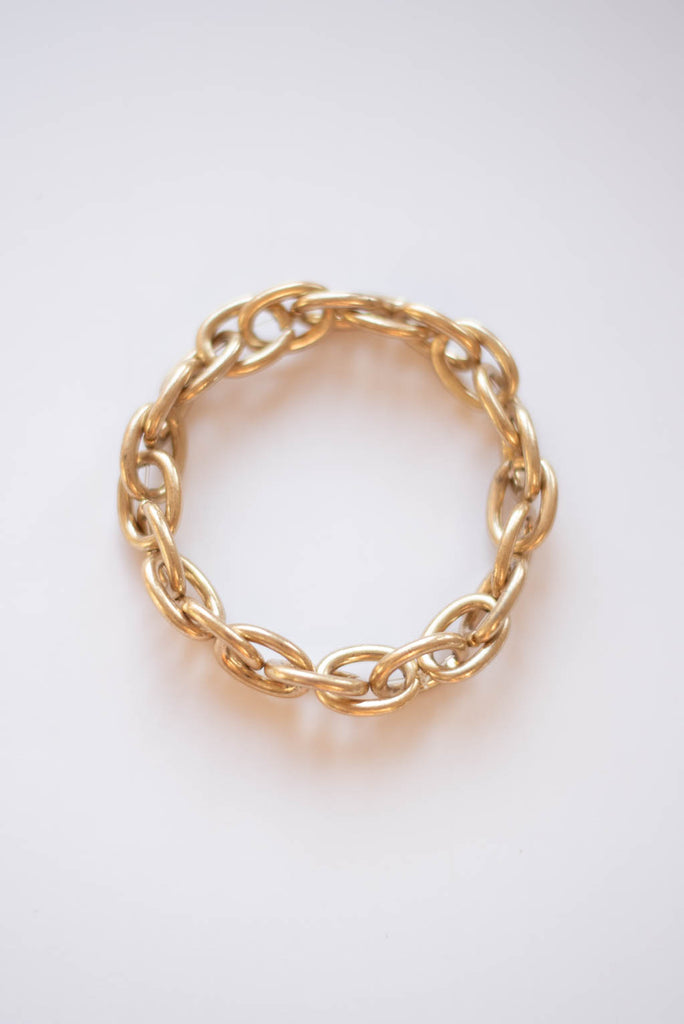 Chunky Gold Oval Linked Bracelet