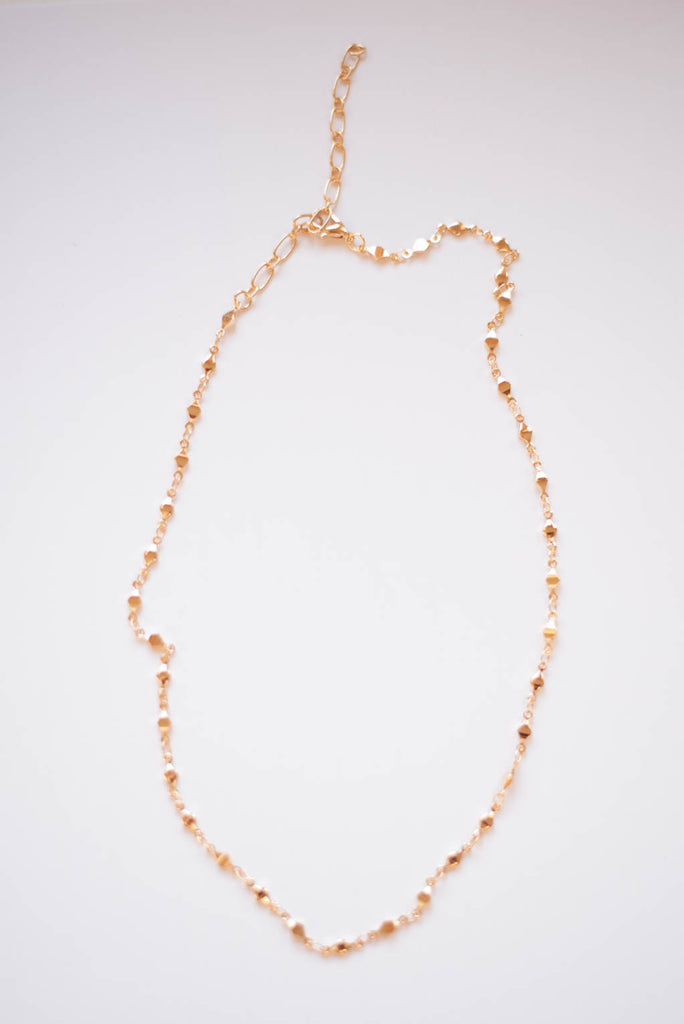 Diamond Linked Gold Accent Necklace