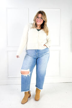 Curvy Button Down Cardigan