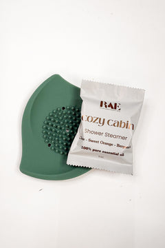 Silicone Shower Steamer & Soap Tray | White or Sage Green