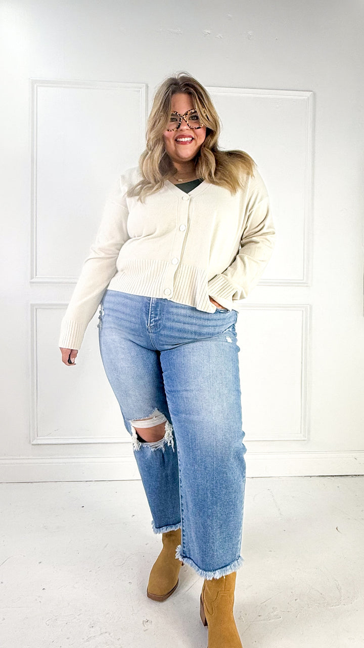 Curvy Button Down Cardigan