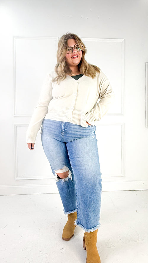 Curvy Button Down Cardigan