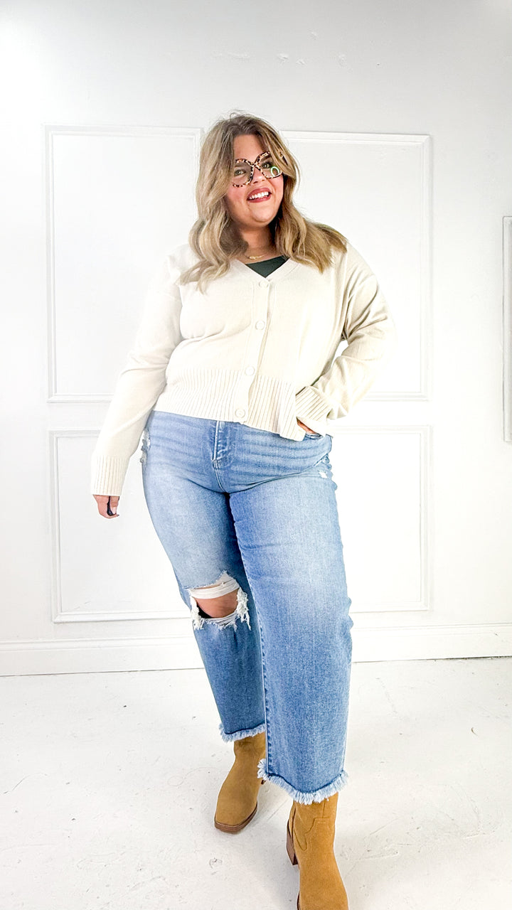 Curvy Button Down Cardigan