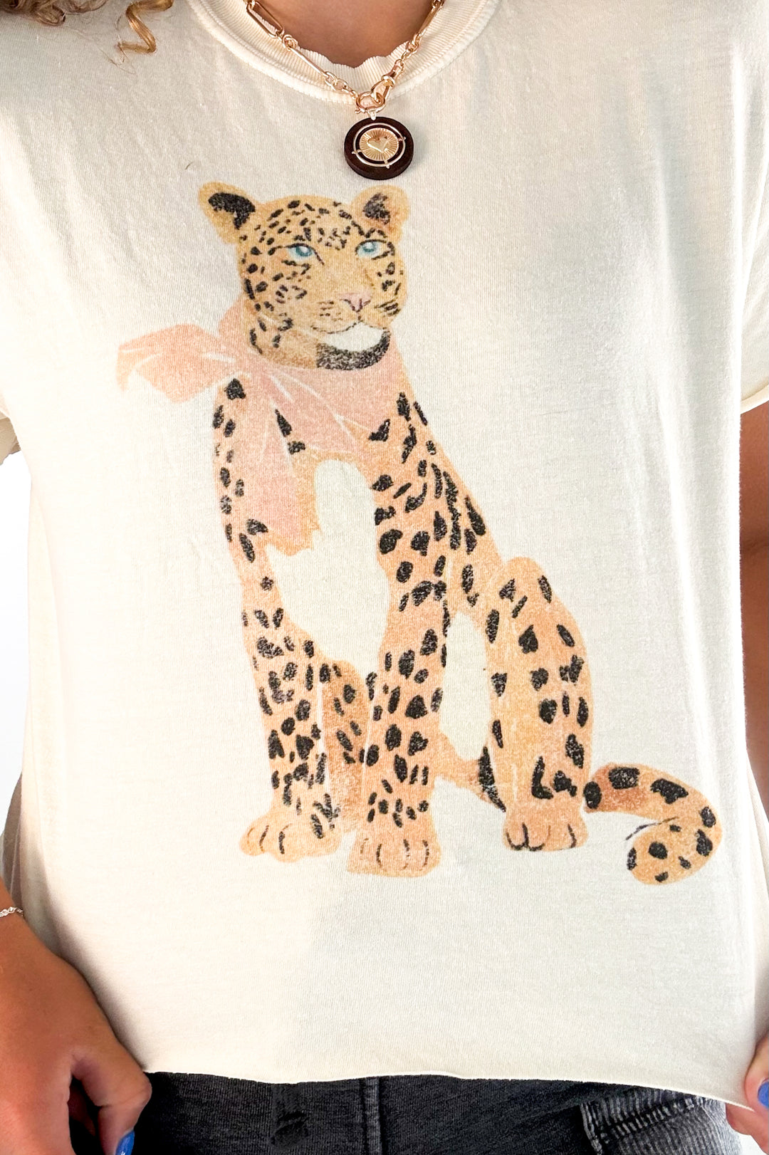 Leopard Bow Graphic Tee