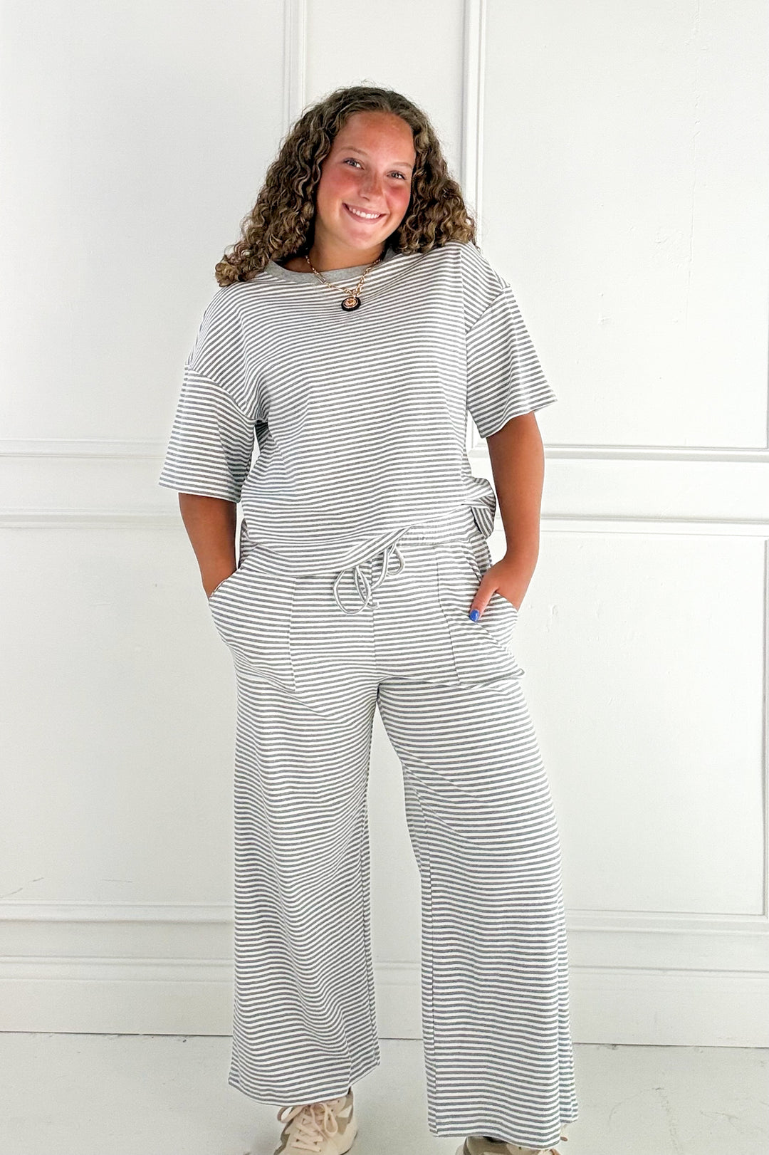 Sweet Stripe Wide Leg Pants