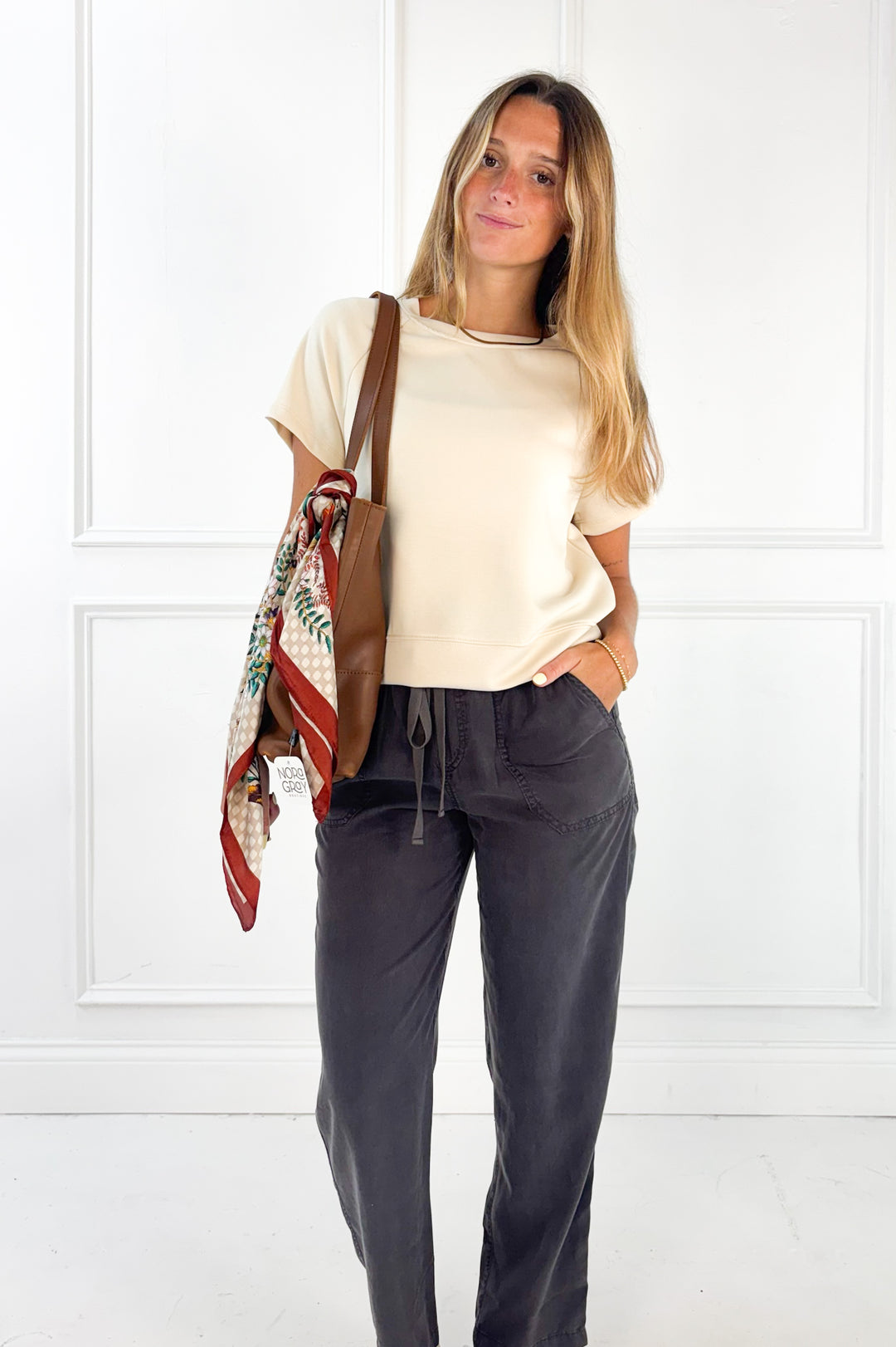 Lara Tencel Tapered Ankle Pant