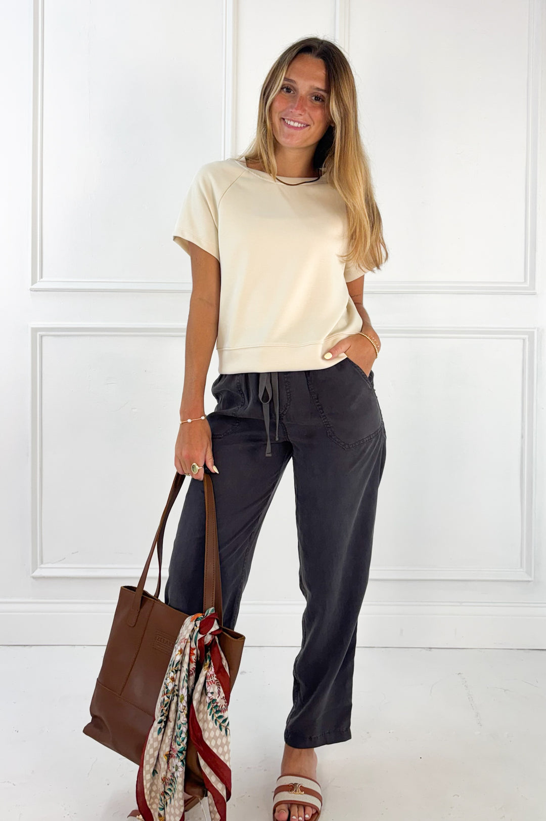Lara Tencel Tapered Ankle Pant