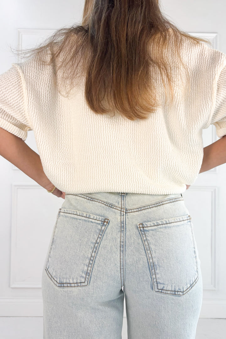 Gwen High Rise Wide Leg Slouchy Raw Hem Jeans by Kut from the Kloth