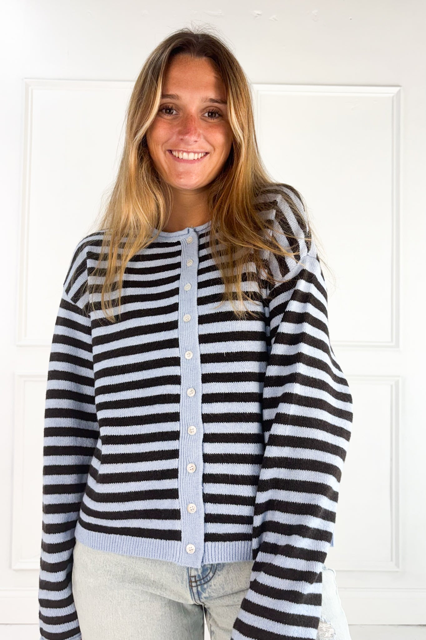 Dover Striped Cardigan – Nora Gray