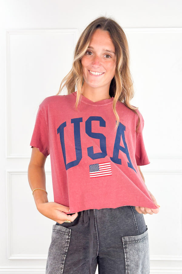 USA Cropped Graphic Tee