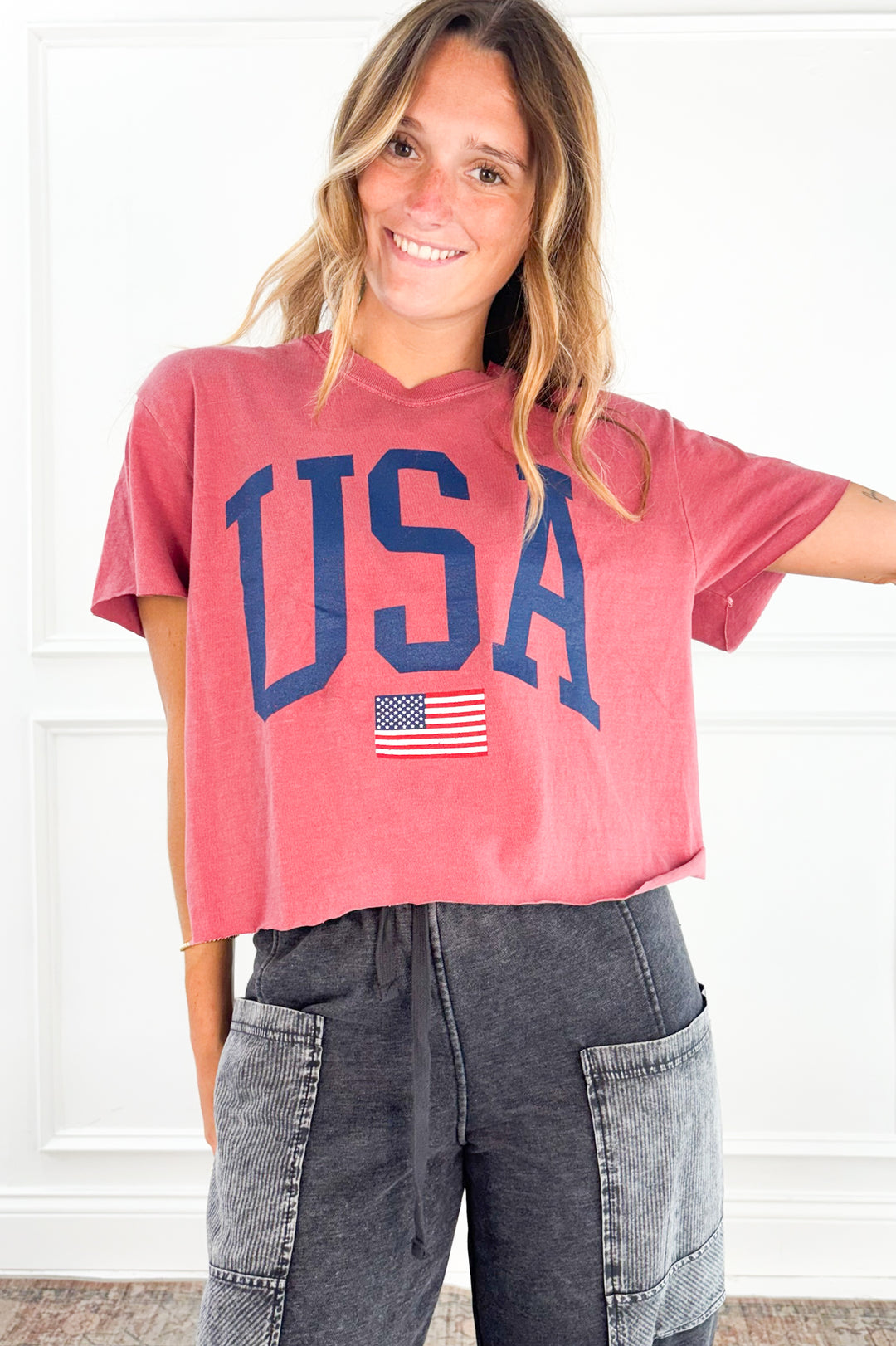 USA Cropped Graphic Tee