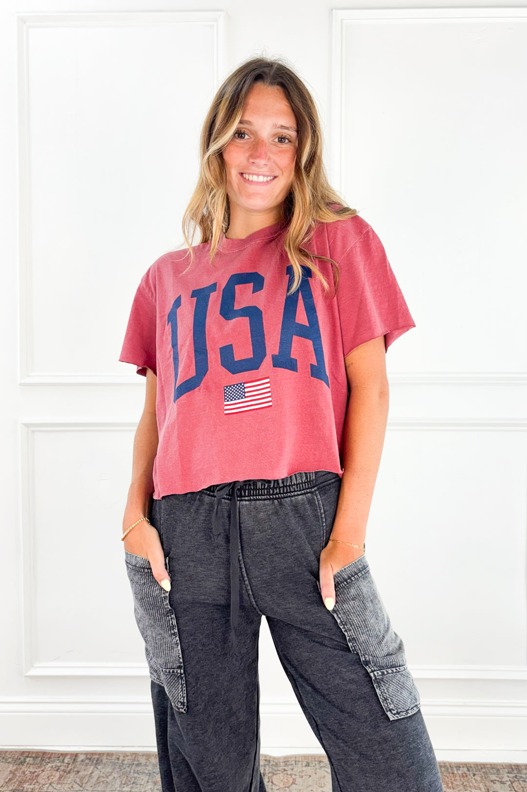 USA Cropped Graphic Tee