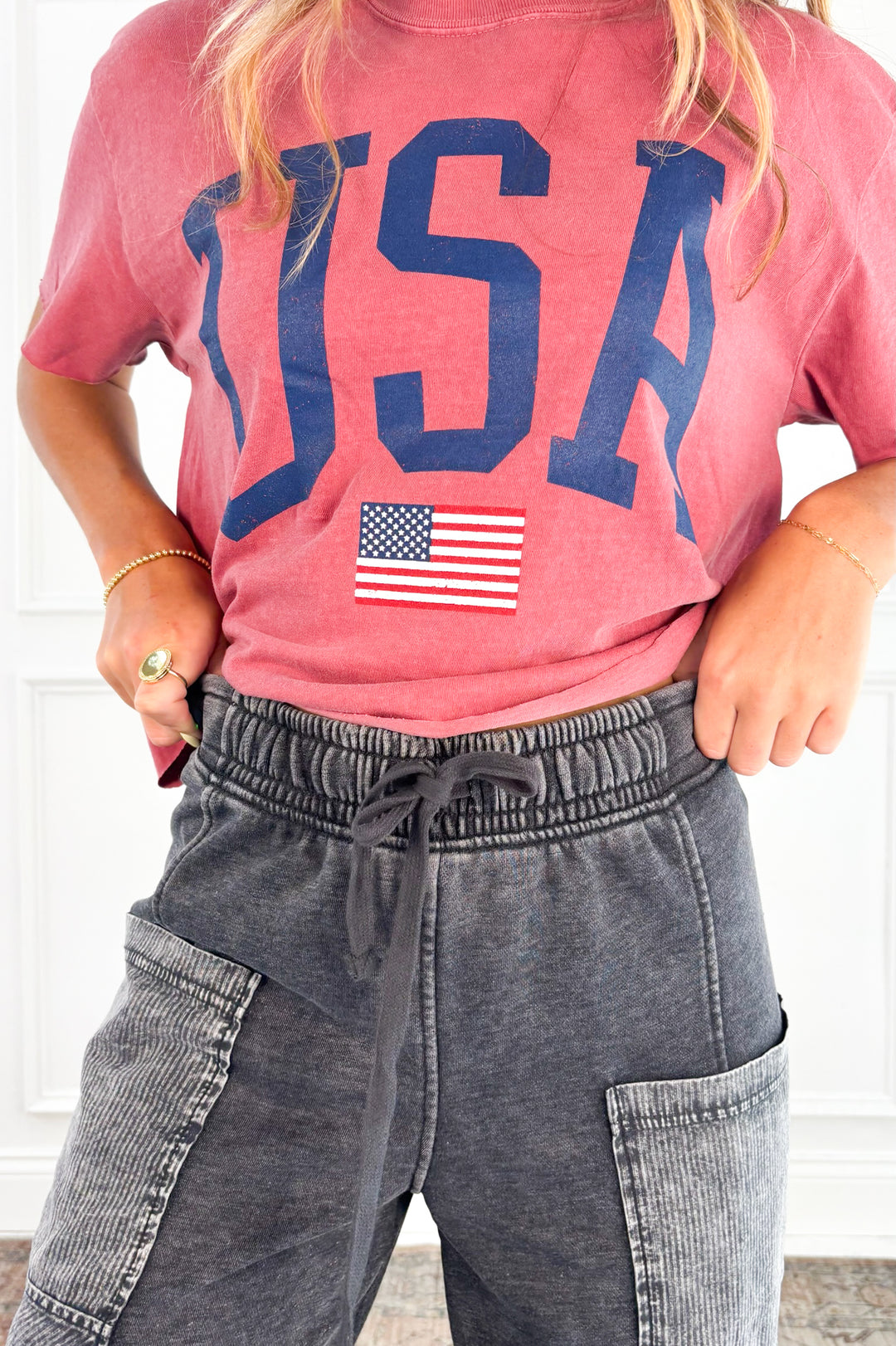 USA Cropped Graphic Tee