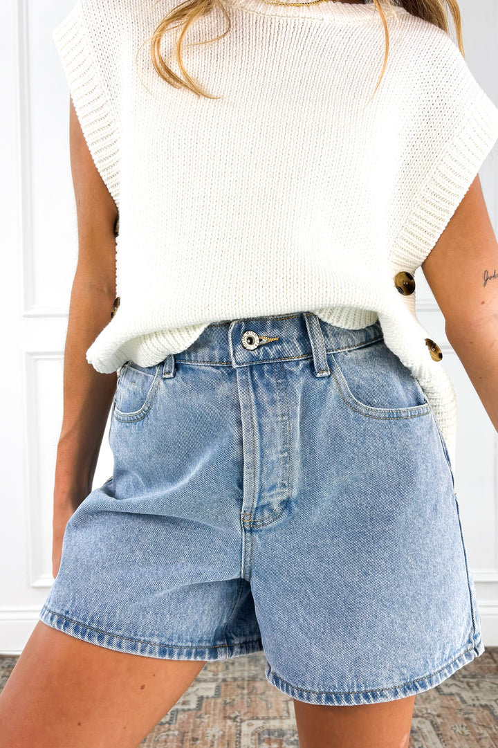 Classic Cotton Denim Shorts