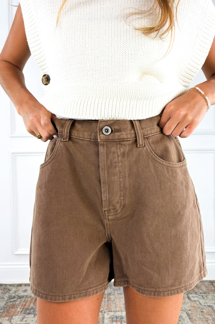 Classic Cotton Denim Shorts