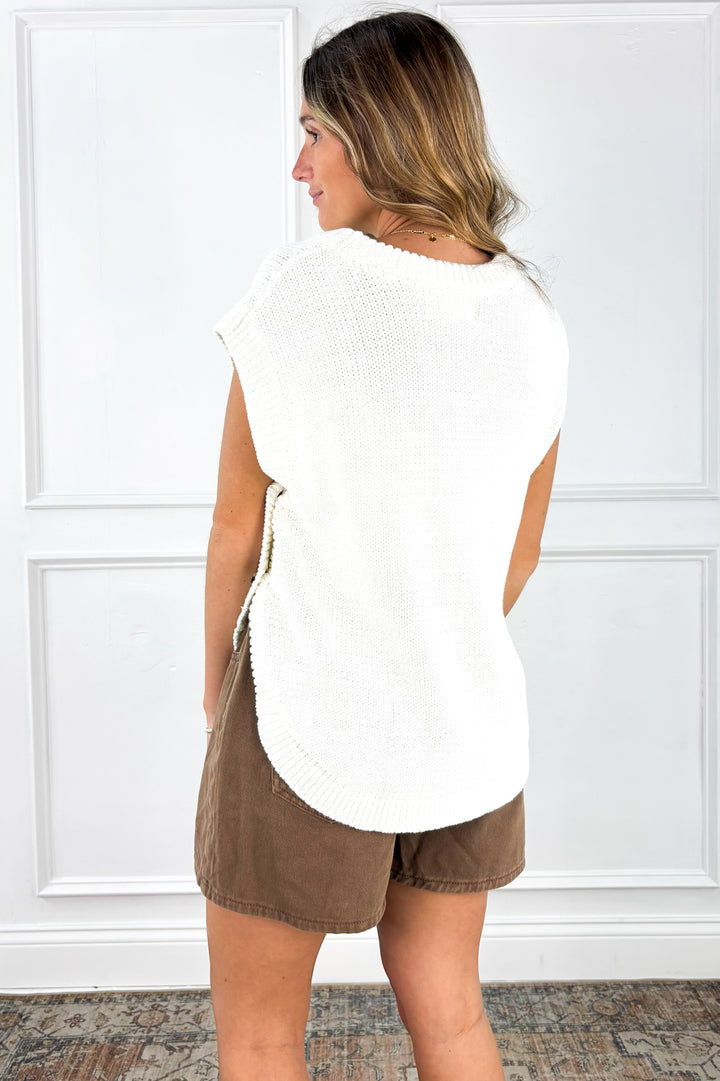 Button Side Sweater Vest