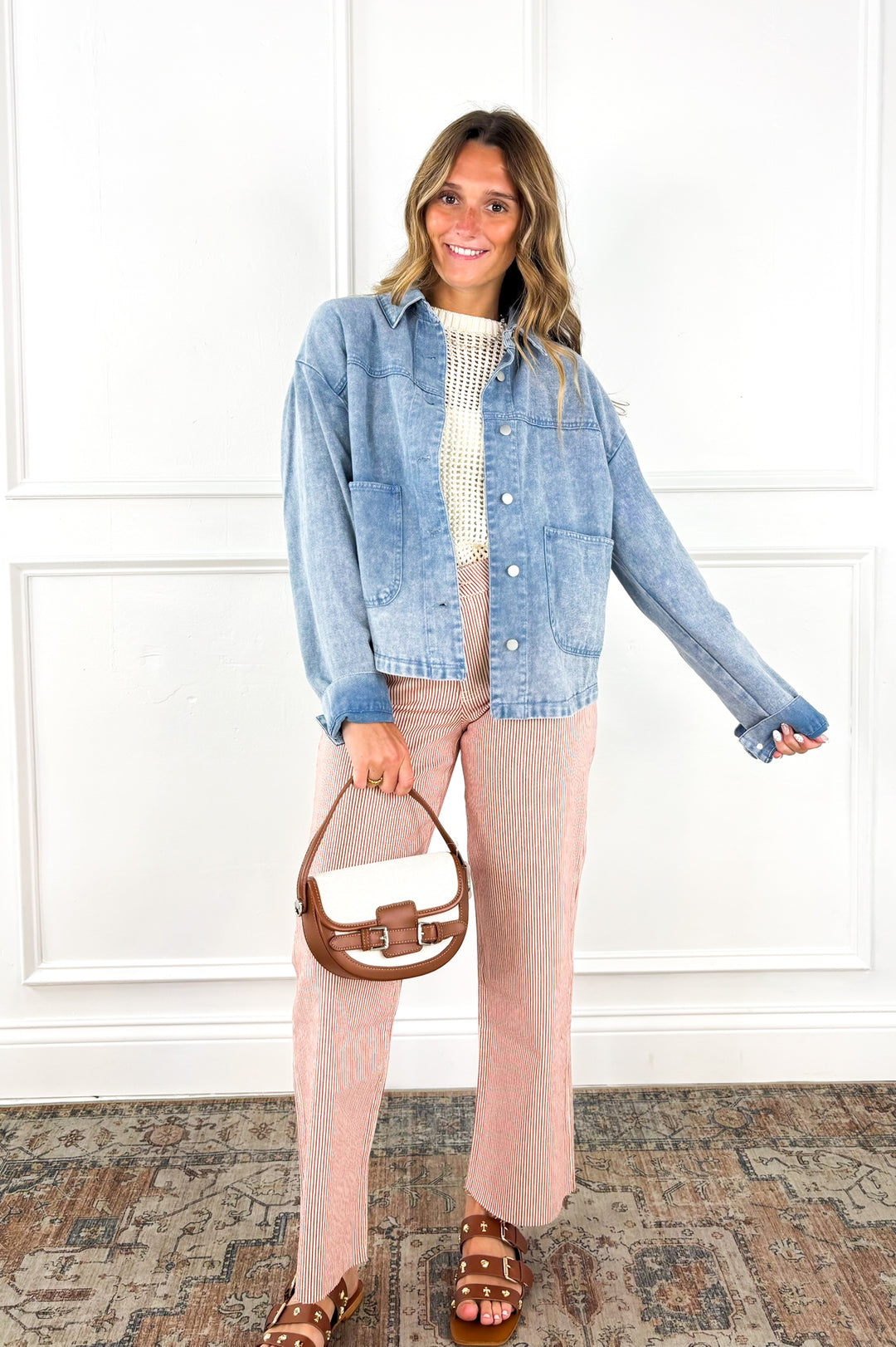 Easygoing Days Washed Denim Button Up