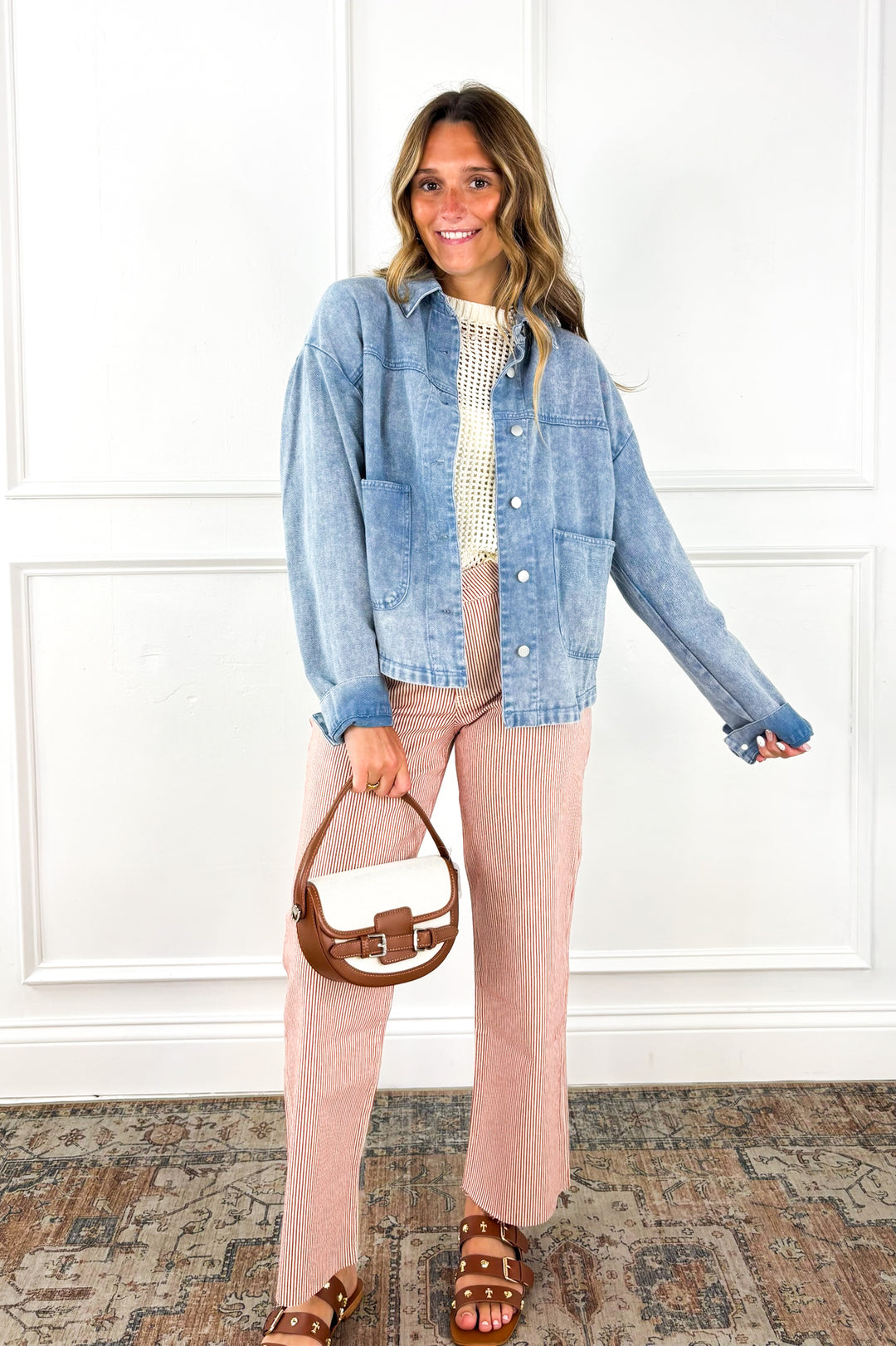 Easygoing Days Washed Denim Button Up