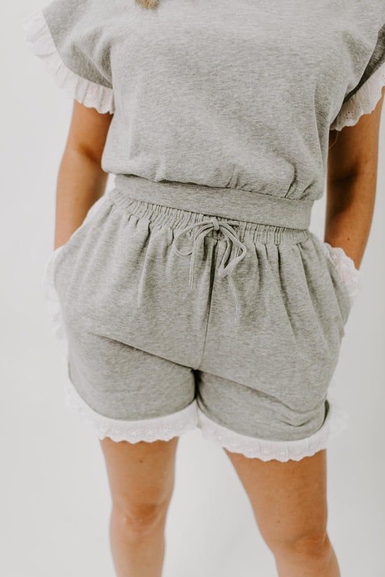 Load image into Gallery viewer, Lauren Lace Hem Shorts

