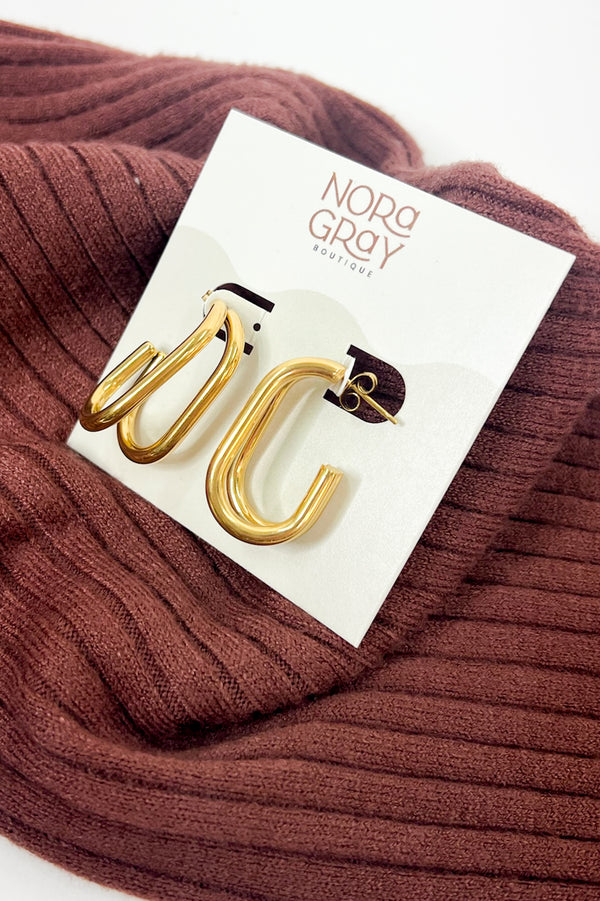 Chunky Dome Hoop Earrings