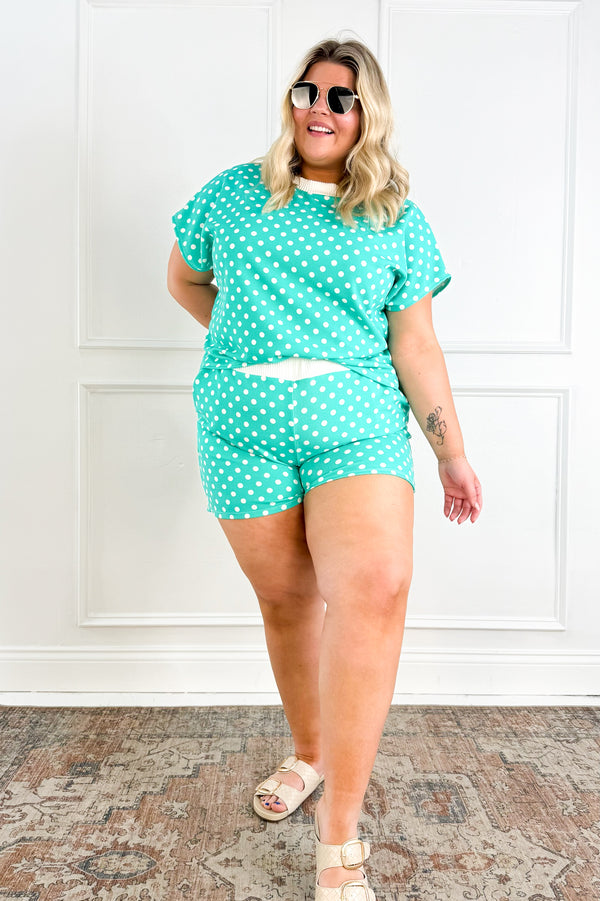 Curvy Polka Dot Mint Bottoms