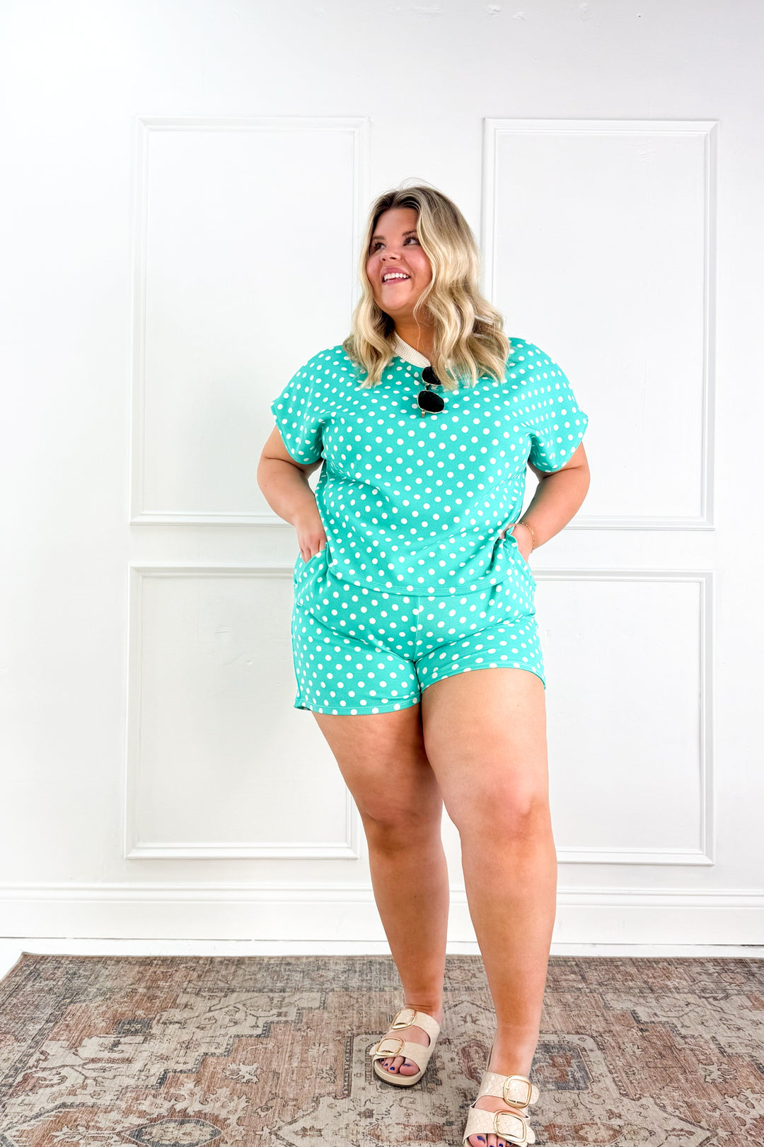 Curvy Polka Dot Top
