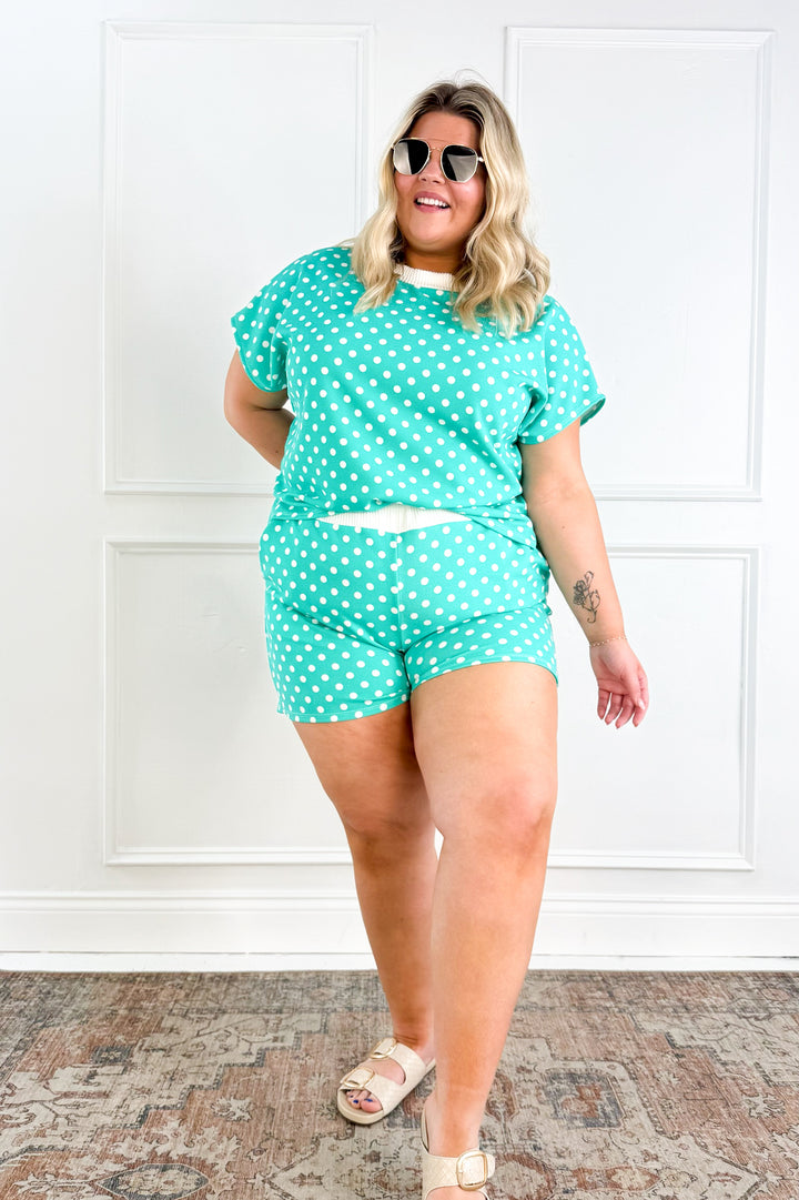 Curvy Polka Dot Mint Bottoms