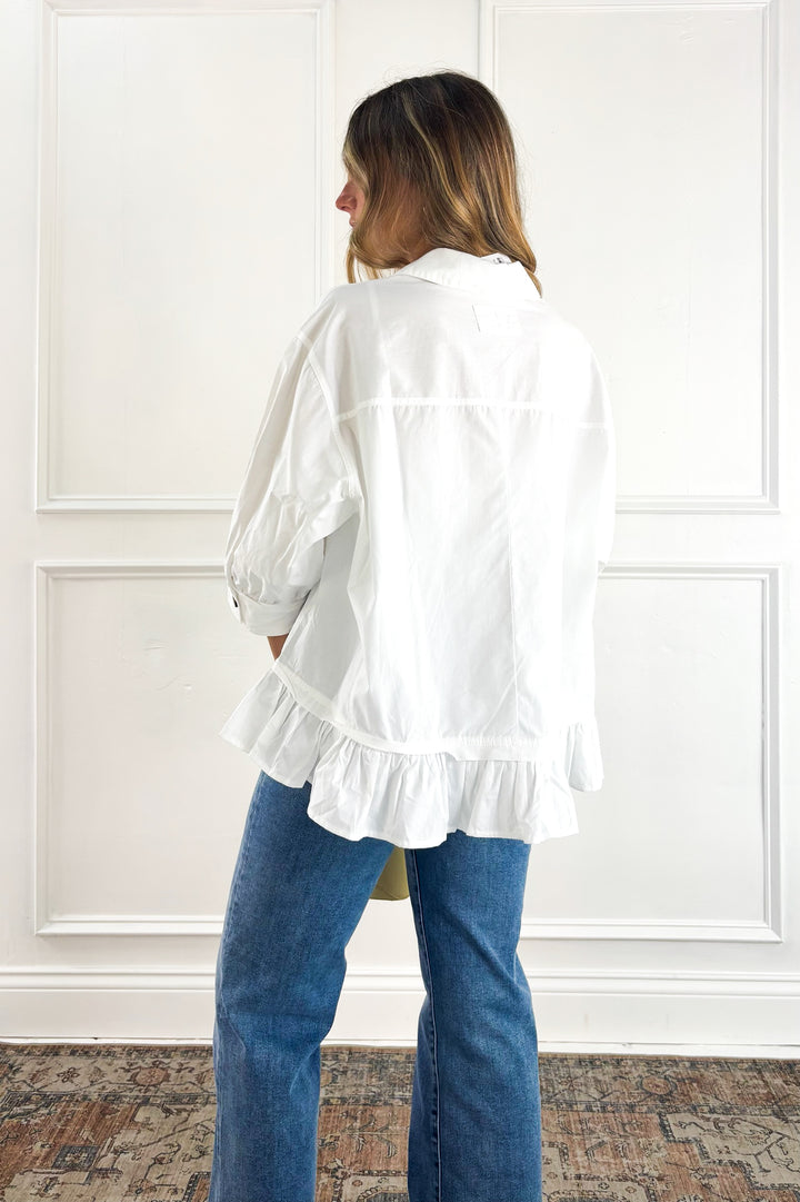Ivory Meadow Peplum Knit Top