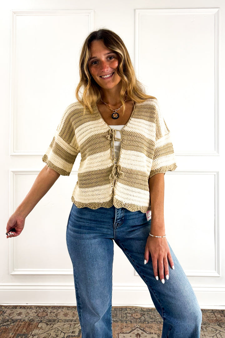 Sage Harbor Tie Cardigan