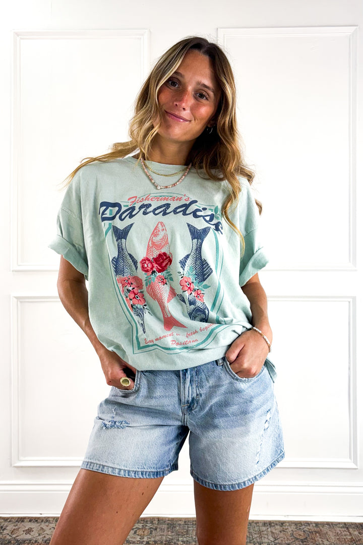 Fisherman’s Paradise Mineral Wash Graphic Tee
