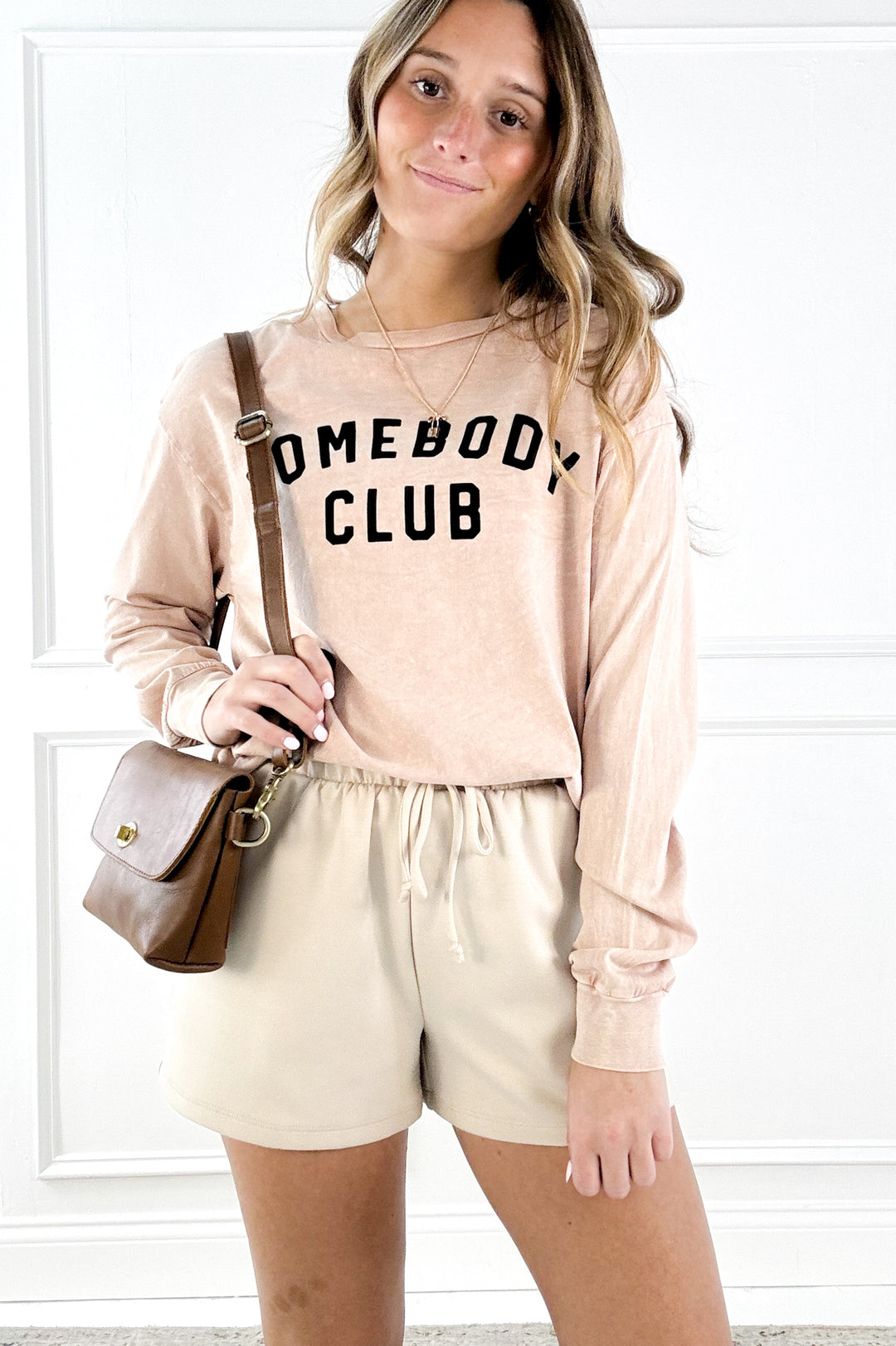 Homebody Club Mineral Washed Long Sleeve Graphic